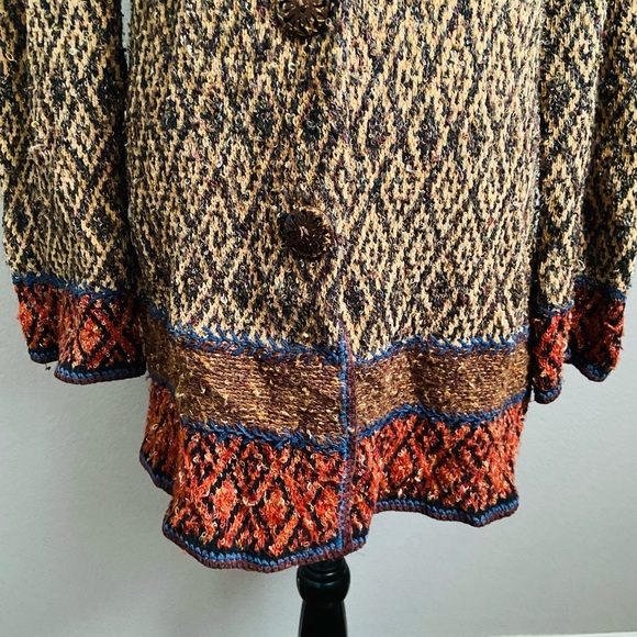 COLDWATER CREEK Multi pattern cardigan sweater - Picture 7 of 9